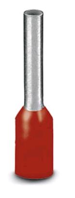 Phoenix Contact DIN Ferrule; AI 1-12 RD; #18 Single Wire; Red; Polypropylene; 100 ct.